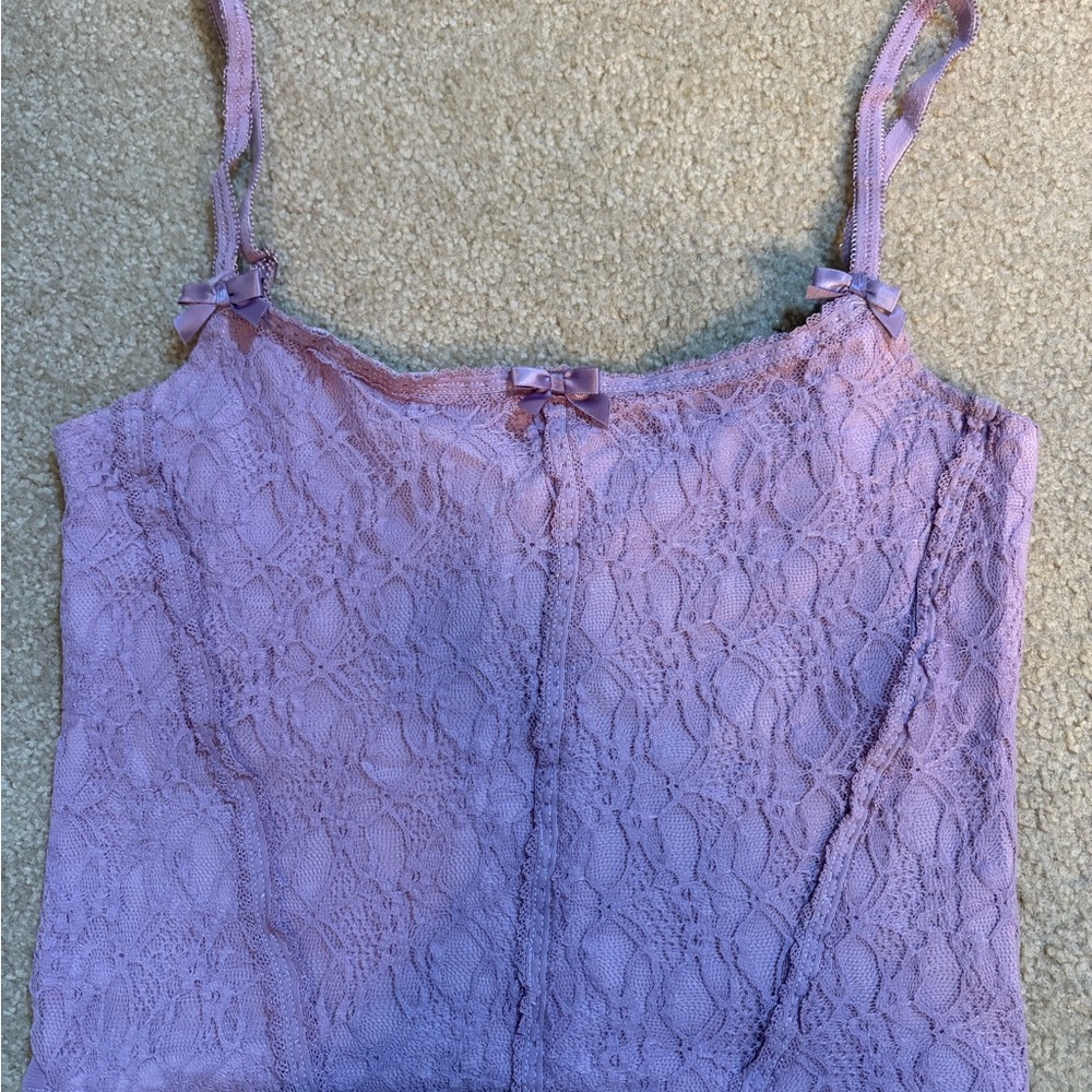 UNIF Purple Sleeveless Crop Camisole